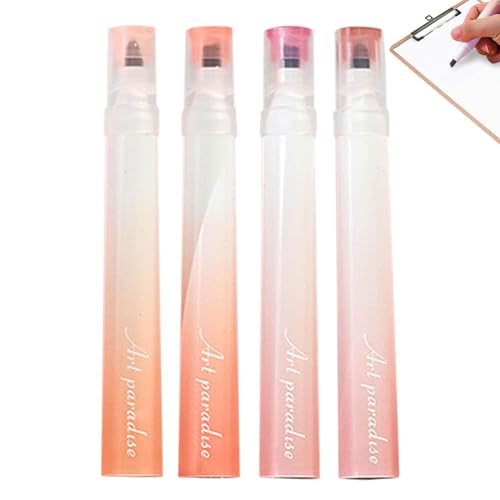 AUTOECHO Studien-Highlighter, Anmerkungs-Highlighter,4X augenfreundliche Markierungsstifte | Augenschutz-Highlighter-Set, farbige Marker-Highlighter, farbige Marker Scrapbooking-Highlighter von AUTOECHO