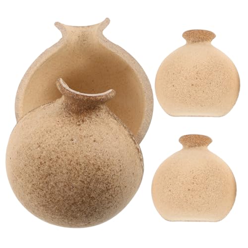 4 Stück Weiße Embryo-vase Dekorativ Graue Vase DIY-vase Für Das Büro Tischvase Boho-dekor Vasen Für Blumenstrauß Vasenform Bemalen Bodenvase Künstlerische Vasenform Wandvase Holz AUTSUPPL von AUTSUPPL