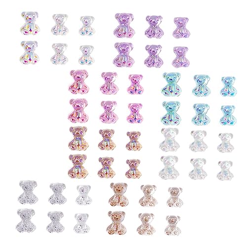 96 Stk Zubehör für Nagelbären nail art nails art Nagelkunstdekoration set für maniküre nailing tool Manikürezubehör Nageldekor Nagel-Edelsteine Nailart-Patches Maniküre-Dekore Harz AUTSUPPL von AUTSUPPL