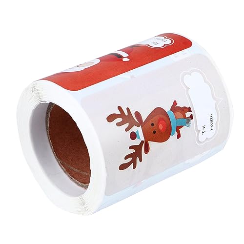 AUTSUPPL 1 Rolle Weihnachts Geschenkanhänger Im Cartoon Design Selbstklebende Etiketten Zum Dekorieren Und Verschließen Von Geschenken Für Eine Festliche Atmosphäre Perfekt Für Und von AUTSUPPL