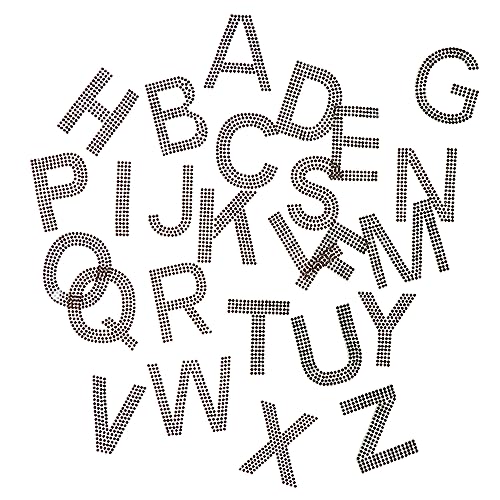 AUTSUPPL 26 Alphabet-aufnäher Mit Strass-stickerei Zum Aufbügeln Buchstaben-kleidungsdekor Für Modemarken von AUTSUPPL