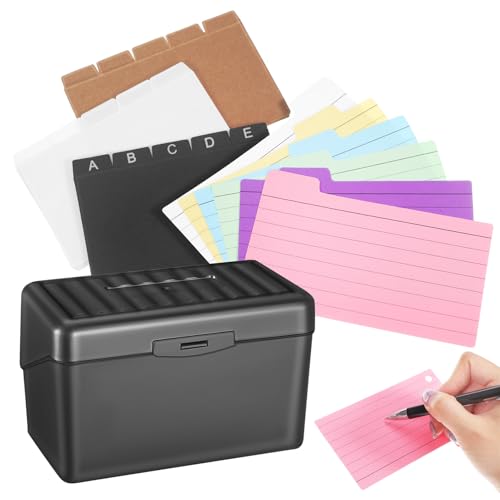 AUTSUPPL 1 Set Set Desktop-Aufbewahrungsbox Karteikarten zum Lernen Flash-Karten-Organizer Karteikarten Set Multifunktionale Karteikarten farbige Karteikarten Notizkarten mit Ringen Papier von AUTSUPPL