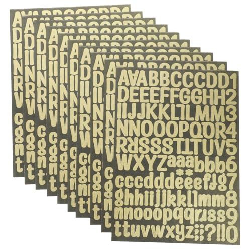 AUTSUPPL 10 Blatt Selbstklebende Glitzer Alphabet Buchstaben Aufkleber Buchstabenaufkleber Für DIY Dekoration Scrapbooking Und Bastelprojekte von AUTSUPPL