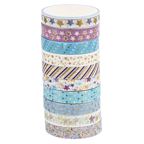 AUTSUPPL 10 Rollen Heißpräge-washi-tape Kalenderaufkleber Dekorative Klebebänder Zum Abdecken Washi-tape Basteln Scrapbook-klebeband Japanisches Dekor Washi-klebeband Planerbänder Papier von AUTSUPPL