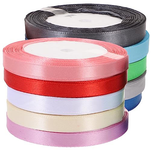 AUTSUPPL 10 Rollen Schleife Geschenkbänder dekorative Bänder Satinbänder Band für Blumenstrauß Blumenwickelbänder ribbon bandfeile bastel material DIY Bastelband Band für Bogenbau Polyester von AUTSUPPL