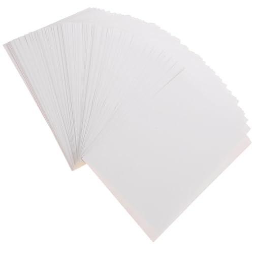 AUTSUPPL 100 Blatt Druckerpapier Bedruckbare Papieraufkleber Bedruckbares Vinylaufkleberpapier Druckeraufkleberpapier Wasserfestes Aufkleberpapier Aufkleberpapier Für Drucker Leeres von AUTSUPPL