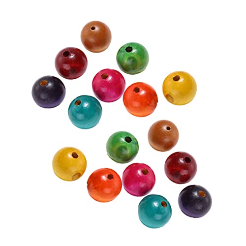 AUTSUPPL 100 Stück Bunte Holzperlen 18 Mm Runde DIY Bastelperlen Für Kreatives Schmuckzubehör Ideal Für Kinder Und Bastelprojekte Perfekt Zum Auffädeln Und Gestalten Von Armbändern Und von AUTSUPPL