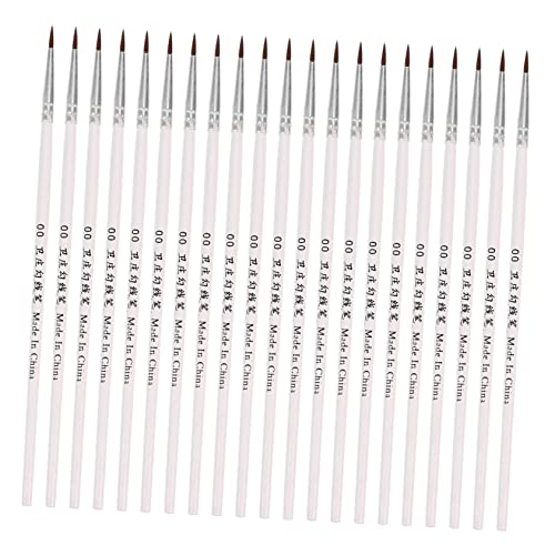 AUTSUPPL 100st 00 Hookline-Stift Aquarelldetail -naturpinsel Anti-Shedding-bürste Kleine Malpinsel Nagelkunstwerkzeuge Feine Miniatur Modell Malen Pinsel Pinsel Nagel-Kits Weiß Nylon von AUTSUPPL