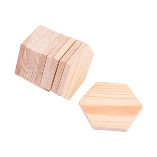 AUTSUPPL 10st Holzblock Quadratische Etiketten Adornos Para Mesa De Bastelbrett Aus Holz Bambus von AUTSUPPL