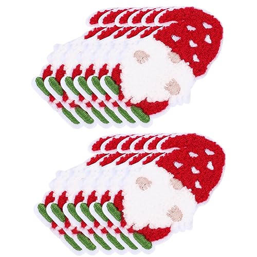 AUTSUPPL 12 Stück Weihnachts Mantelflicken Aus Polyester Für Kreatives Basteln Kompakte Stoffpatches Festlichen Motiven Für Kleidung Und Accessoires von AUTSUPPL