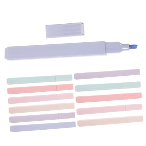 AUTSUPPL 12st Morandi-textmarker Textmarker Mit Keilspitze Kawaii-markerstifte Aquarell-textmarker Gel-textmarker-marker Fluoreszierender Textmarker Neue Textmarker Flüssigkeitsnachfüllung von AUTSUPPL