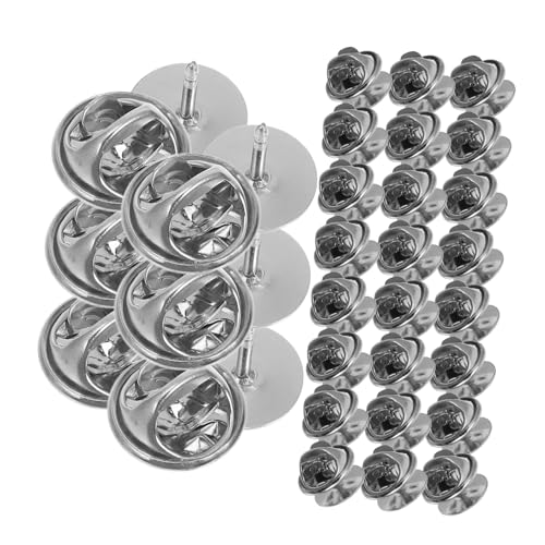 AUTSUPPL 150 Sets Schmetterlingskupplungen Für Krawattennadeln Ersatzverschluss Für Broschen Pins Nickel Finish 10mm Basis Ideal Für Handwerk Und Schmuckherstellung von AUTSUPPL