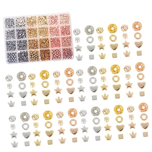 AUTSUPPL 1740 Teiliges Perlen Set Für Schmuckdesign Bunte Spacer Perlen DIY Armbänder Und Halsketten Bastelzubehör Für Kreatives Gestalten Mit Charms Und Schmuckdekoration von AUTSUPPL