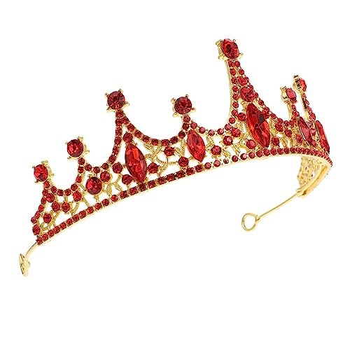 AUTSUPPL 1Stk Krone Haarschmuck Mädchenkrone im Barockstil Mädchen Strass Krone prinzessinen krone prinzessinnen krone Hochzeitskleid-Krone Kopfschmuck für Hochzeitsmädchen Legierung Golden von AUTSUPPL