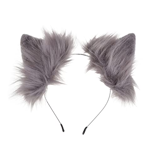 AUTSUPPL 1Stk Stirnband mit Tierohren Plüsch Haarband schöner Haarreif Stirnbänder Tierkostüm tierhaarreifen tierohren haarreif schönes Haarband dekorative Haaraccessoires Plüschstoff Weiß von AUTSUPPL