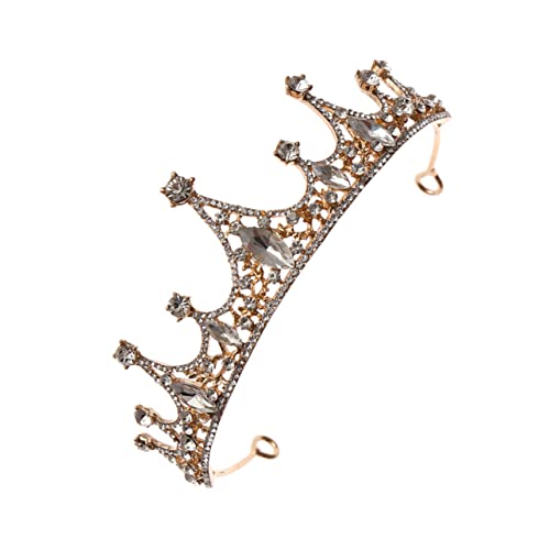 AUTSUPPL 1Stk Strass-Krone Haarschmuck Hochzeitsdekoration Diamant Braut Brauthochzeit wedding hair accessories brauthaatschmuck schicker Brautkopfschmuck Kronendekor Strasssteine Golden von AUTSUPPL