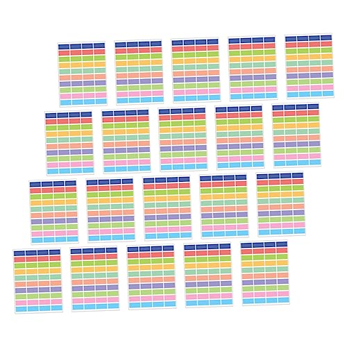 AUTSUPPL 20 Blatt Selbstklebende Etiketten Für Klassifizierung Abnehmbare Aufkleber Praktische Klebeetiketten Für Büro Und Zuhause von AUTSUPPL