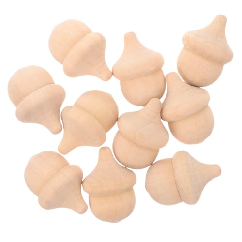 AUTSUPPL 20 Stück Holz Eicheln Unlackiertes Holz DIY Handwerk Hochzeit Party Holzdeko Ornamente Dekorationen von AUTSUPPL