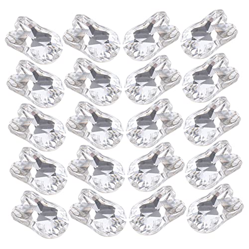 AUTSUPPL 20 Stück Kaninchen Nail Art Strass Ornamente Frauen Nagel Dekor DIY Nagelschmuck Glitzersteine Für Maniküre Und Pediküre von AUTSUPPL