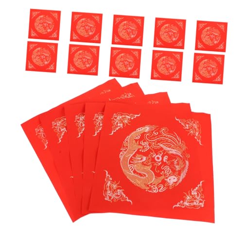 AUTSUPPL 20 Stück Reispapier Chinesisches Rotes Couplet Papier Leere Papierrollen Rotes Chinesisches Glückspapier Chinesische Frühlings Couplets von AUTSUPPL