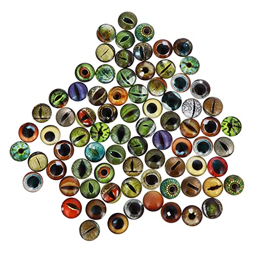 AUTSUPPL 200 Stück Leuchtende Augenklappe Böser Blick Cabochons Kawaii Cabochons Schmuckherstellung Zubehör Augenkuppel Kamee Anhänger Tieraugen Tieredelstein Halbrund von AUTSUPPL