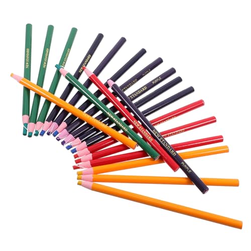 AUTSUPPL 20St Buntstifte ziehen abziehen Marker Bleistifte Buntstifte Tragbarer Fettstift Porzellan-Marker schreibkladde colored pencils abziehbarer Fettstift abziehbarer Buntstift Holz von AUTSUPPL