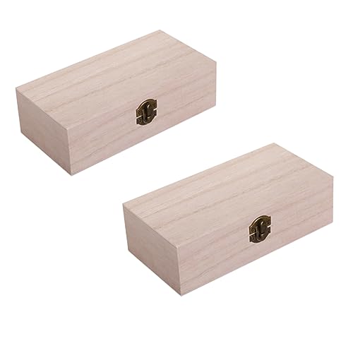 AUTSUPPL 2er-box Holzkasten Antikes Dekor Retro-dekor Rustikale Kleine -schmuckkästchen Schmuck-organizer-fach Vintage-schmuck Antiker Schmuck Khaki von AUTSUPPL