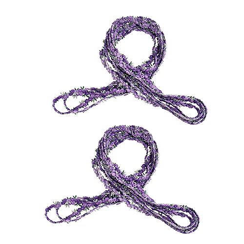 AUTSUPPL 2st Wasserlösliche Spitze Diy-band Nähen Hochzeit Brautband Hochzeitsdekoration Geschenkband Aus Spitze Spitzenband Blumenband Girlande Band Schneiden Polyestergarn Violet von AUTSUPPL