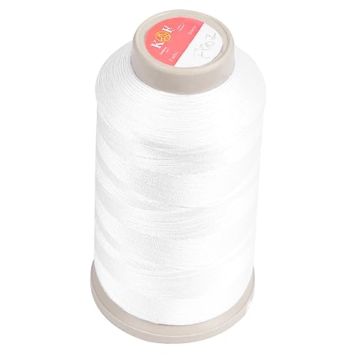 AUTSUPPL 3 lange spulen Overlock-Nähgarn Seidenfaden Polyester-Nähfäden Quiltgarnspulen Perlenschnüre Nähmaschinenfaden praktischer Nähfaden Nylon-Nähgarn Quiltfaden Weiß von AUTSUPPL