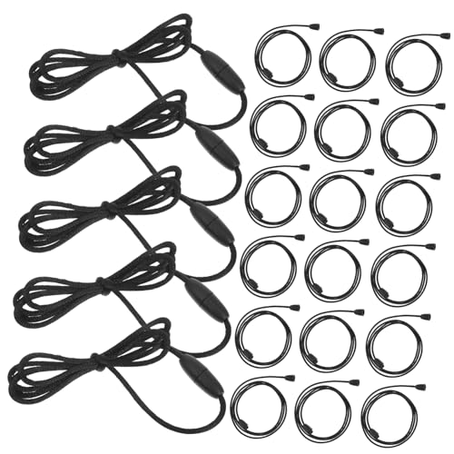 AUTSUPPL 30 Sätze Abnehmbares Halskettenband Diy-halsketten-set Ersatzkordeln Für Halsketten Halskette Schnur Schwarze Seilkette Lanyard-hardware Abreißschnur Schnur Halskette Abs Black von AUTSUPPL