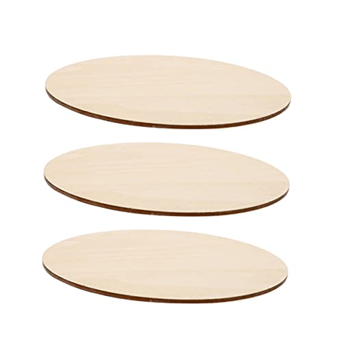 AUTSUPPL 3St Malbrett handgemachte DIY-Discs handgefertigte diy- Handwerk für zum Selbermalen rundes holzbrett holzkreise Unbemalte Holzscheiben leere Holzscheiben hölzern von AUTSUPPL