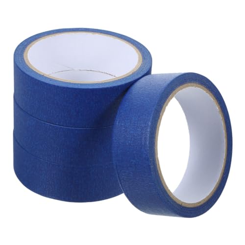 AUTSUPPL 4 Rollen Abdeckband DIY Bastelbänder beschreibbare Bandbeschriftung Kunstfarbbänder Kunstband farbiges Malerband wall tape wandverkleidung Kunstfarbband Zeichenband Papier Blue von AUTSUPPL