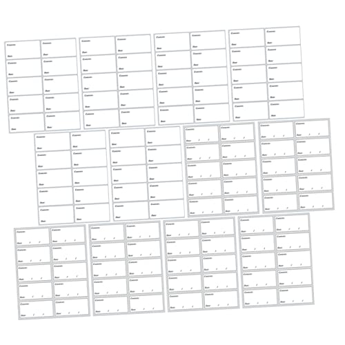 AUTSUPPL 40 Blatt Selbstklebende Leere Lebensmitteletiketten Wasserfest Und Abnehmbar Ideal Für Flaschen Gewürze Marmeladengläser Und Haushaltsorganisation von AUTSUPPL