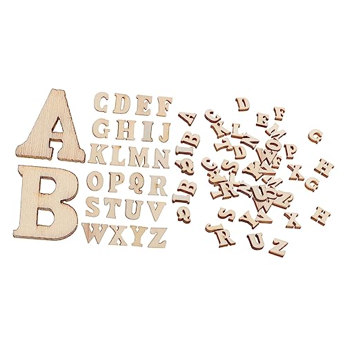 AUTSUPPL 400 Stück Diy Handgemachte Buchstaben Buchstabe Zeichen Wand-alphabet Holziges Spielzeug Buchstabendekor Buchstaben Des Wandalphabets Bastelbrief Buchstabenrätsel Hölzern von AUTSUPPL