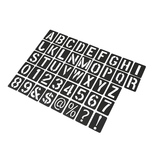 AUTSUPPL 41 Stück Malschablonen Set Buchstaben Zahlen Und Symbole Für Kreative Projekte Wiederverwendbare Zeichnungsvorlagen Für Airbrush Spray Und Handwerk Ideal Für DIY Kunst Und von AUTSUPPL