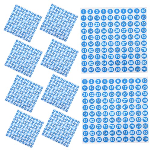 AUTSUPPL 50 Blatt Nummernaufkleber Selbstklebende Nummernetiketten Für Kleidungsklassifizierung 1 50 von AUTSUPPL