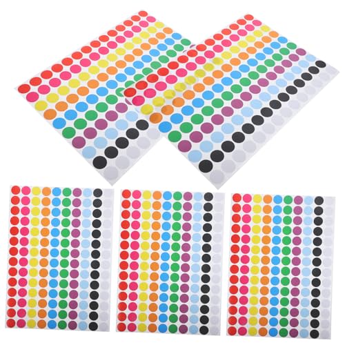 AUTSUPPL Bunte Sticker Punkt 5pcs Selbstklebende Farbige Runde Punktaufkleber Kleine Etiketten Für Diy Farbkodierung Und Beschriftung Ideal Für Büro Schule Und Kreativprojekte Bunte Etikettenaufkleber von AUTSUPPL