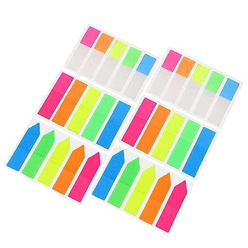 AUTSUPPL 6 Sätze Bunte Klebezettel Notizblöcke Sticky Notes Selbstklebende Seitenmarkierungen Papiermarkierungsaufkleber Zum Markieren Und Hervorheben Von Seiten von AUTSUPPL