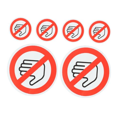 AUTSUPPL 6 Stück „bitte Nicht Berühren“-vinyl-schilderaufkleber „bitte Nicht Berühren“-etikett Mit Selbstklebenden Warnschildern „do Not Use Hand“-schild Für Tür, Fenster, Maschine von AUTSUPPL