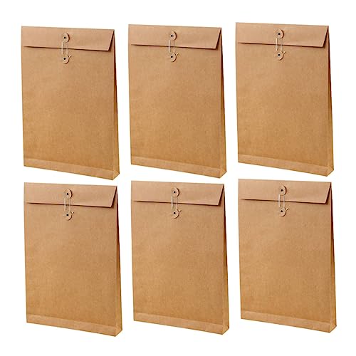 AUTSUPPL 6 Stück A4 Hellbraune Dokumententasche Mit Reißverschluss Papier Organizer Geschenkhalter Dokumententräger Koffer Packtasche Für Büromaterial Und Organisation von AUTSUPPL