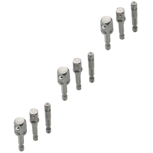 AUTSUPPL 9-Teiliges Set Steckschlüsselverlängerung socket wrench set Steckschlüssel-Set Schlagschrauber-Adapter Steckschlüsseladapter Schraubenschlüssel bohrständer Bohrerverlängerung von AUTSUPPL