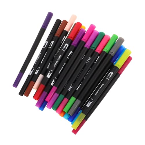 AUTSUPPL Art Marker Set 24-teilig Aquarellpinselstifte Weiche Spitzen Zum Ausmalen Skizzieren Beschriften von AUTSUPPL