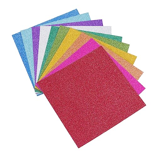 AUTSUPPL Bastelset Mit Buntem Selbstklebendem Glitzerpapier Ideal Für Kreative Kunstblüten Dekorationen Und Individuelle Bastelprojekte Hochwertiger Glitterkarton Für von AUTSUPPL