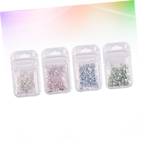 AUTSUPPL Bunte Maniküre Strasssteine Für Nägel 4 Stück Nagelzubehör Für Damen Und Mädchen Glitzersteine Verschiedenen Farben Nageldekoration Für Kreative Designs von AUTSUPPL