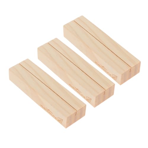 AUTSUPPL Holz Kartenhalter Set 3 Stück Postkarten Holzsockel Schreibtisch Karten Display Bildständer Zahlensockel Für Hochzeiten Und Partys von AUTSUPPL