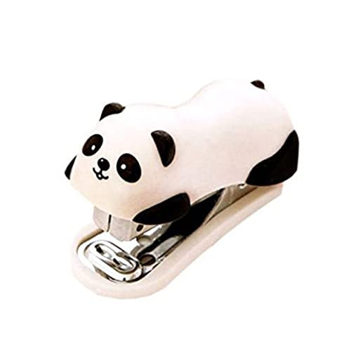 AUTSUPPL Panda Mini Heftgerät für Schreibtisch Handhefter Niedlichem Panda-design für Büro und Zuhause Inkl Heftklammern Kompakt und Tragbar Büro Zubehör von AUTSUPPL