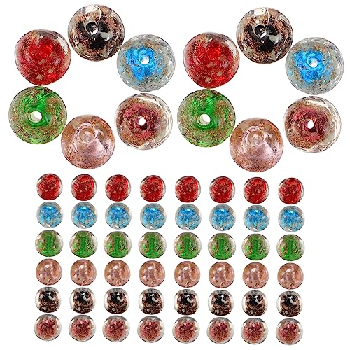 AUTSUPPL Perlen Herstellen Charms Lose Leuchtende für Kit Lampwork im Glasperlen Handwerk Runde für Armband Armbänder Handgefertigte Abstandsperlen Schmuckherstellung Kugelperlen von AUTSUPPL