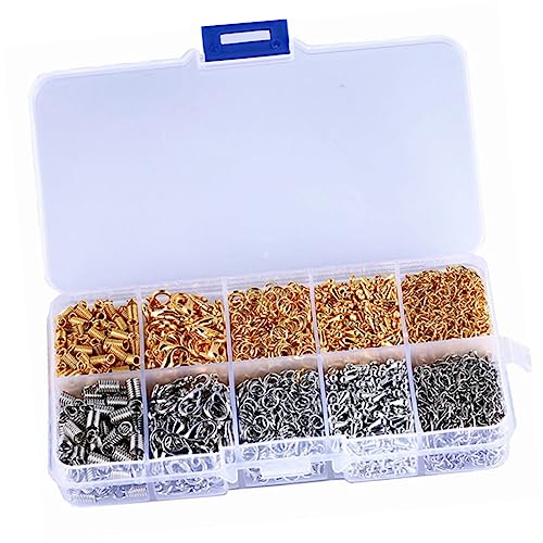 AUTSUPPL Rhodinierte Karabinerverschlüsse Und Offene Biegeringe Im Vorteilspack 50 Teiliges Box Set Für Schmuckherstellung Ideal Für Armbänder Und Ketten Mit Süßwasserperlen Zum von AUTSUPPL