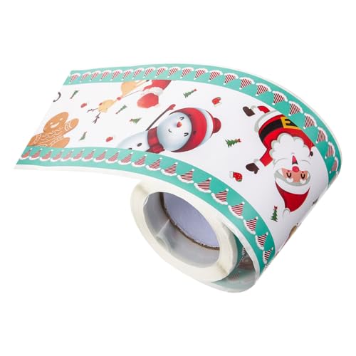 AUTSUPPL Schneemann Verschleißfester Zubehör Weihnachtsparty Tafelrandpapier Dekorative Weihnachtsmann Bulletin Winterurlaub Randaufkleber für Festival Bordüre Grenzpapier Klassenzimmer von AUTSUPPL