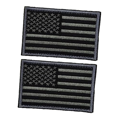 AUTSUPPL 2Stücke Usa Flag Patch Selbstklebendes American Flagge Emblem für Militäruniformen Grey Ideal für Rucksäcke Westen und Kleidung von AUTSUPPL